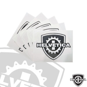 Helvetica die-cut sticker